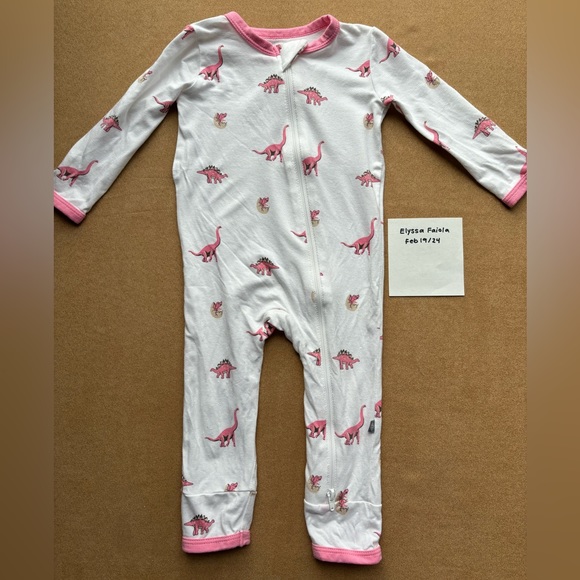 Kyte Rose Jurassic Zip Romper 6-12 - Picture 1 of 2